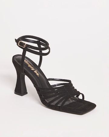 Malinda Ankle Strap Caged Heeled Sandals Wide Fit