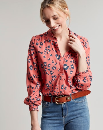 Joules Leopard Print Concealed Placket Shirt