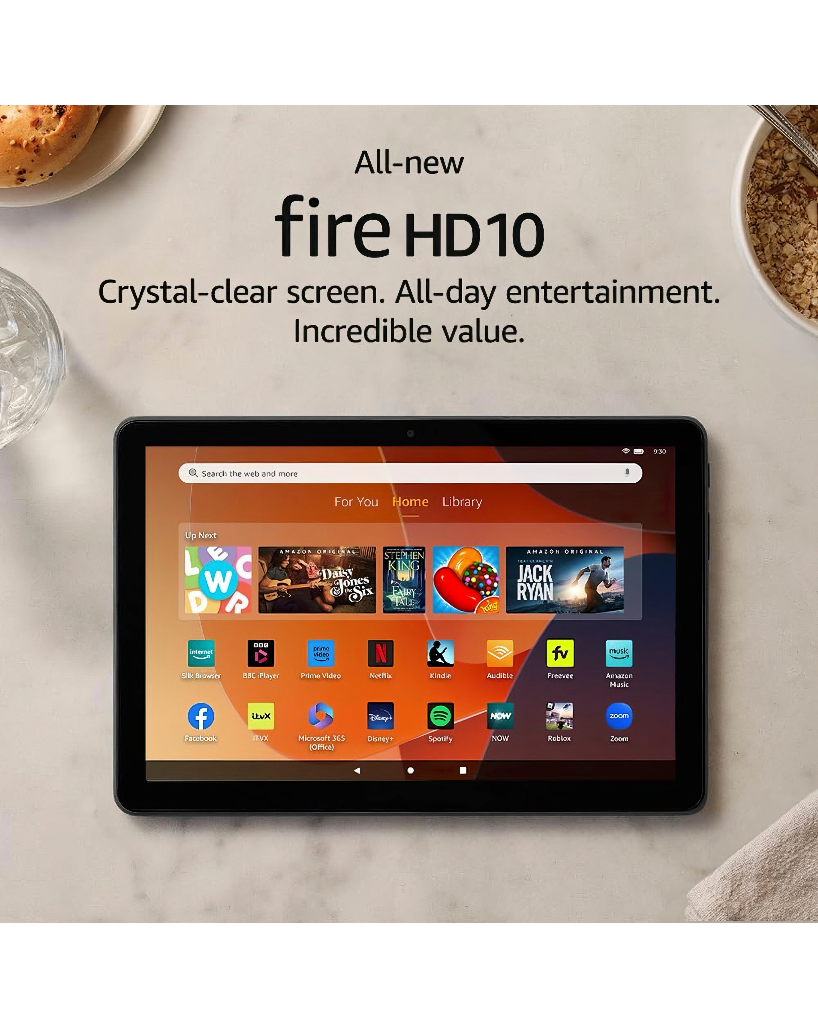 Amazon Fire HD 10 10.1in 32GB Wi-Fi Tablet - Black | JD Williams