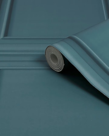 Fresco Wood Panel Teal Wallpaper
