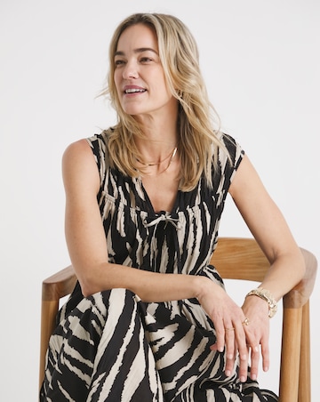 Piure Cotton Tie Front Maxi Dress