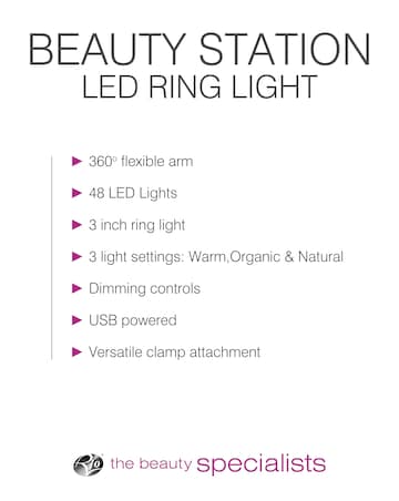 Rio Beauty Station LED Ring Light