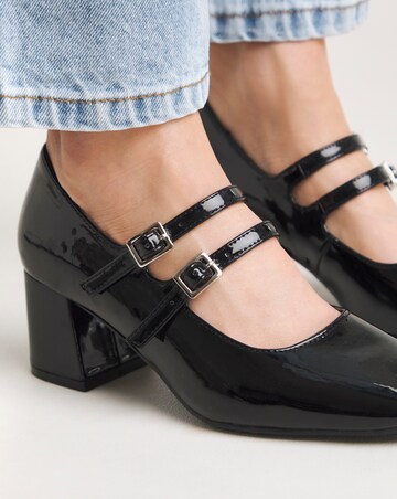 Kody Mary Jane Block Heeled Shoes Wide E Fit