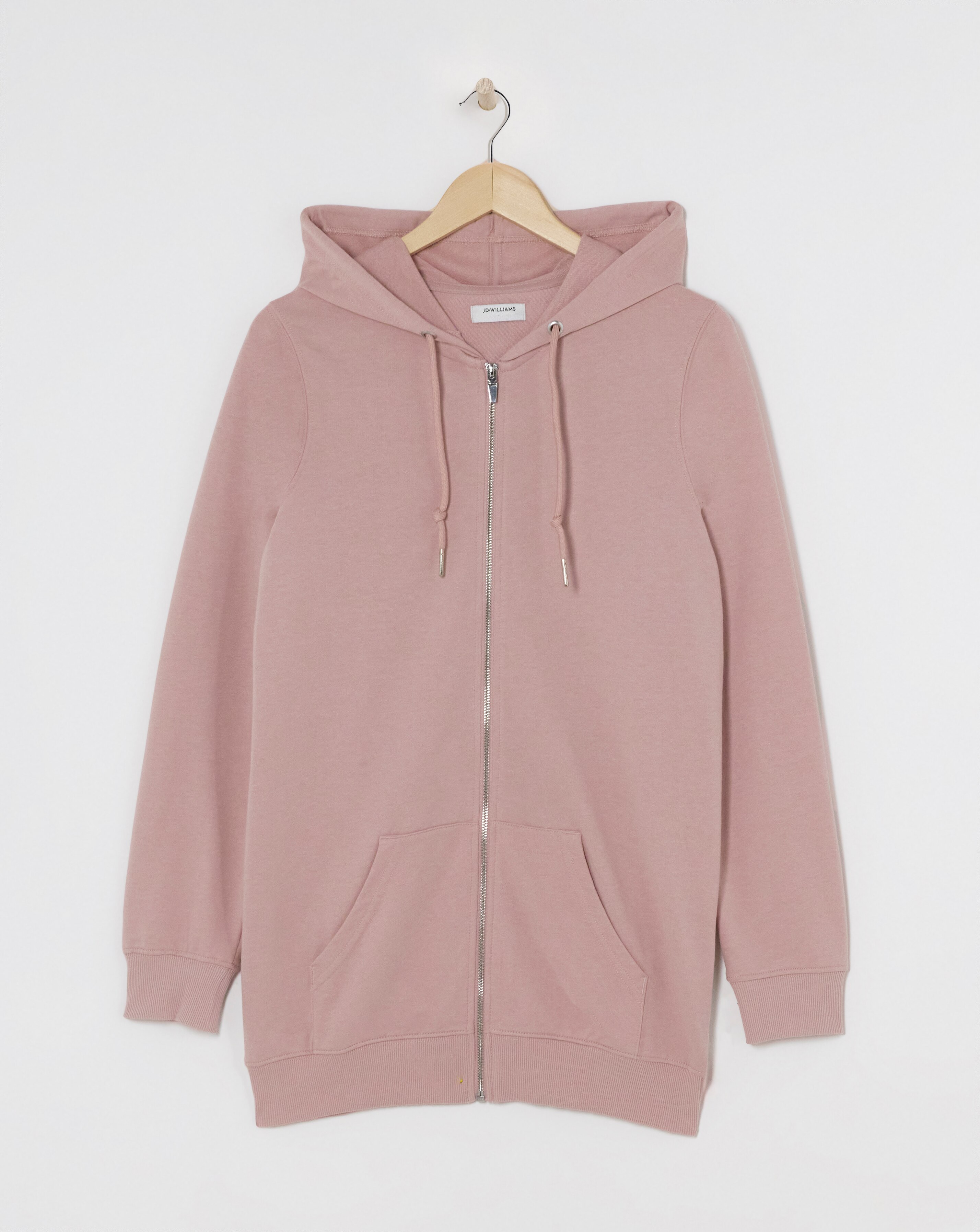 The Blush Longline Zip Hoodie