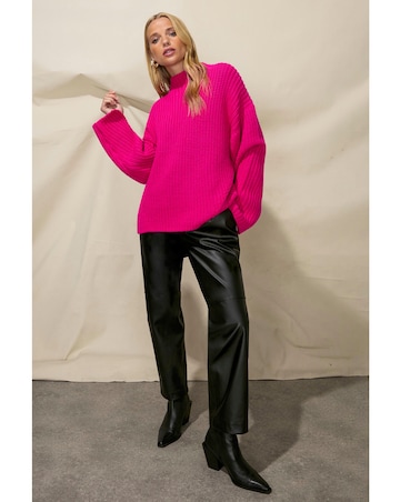 Ro&Zo Split Sleeve High Neck Jumper