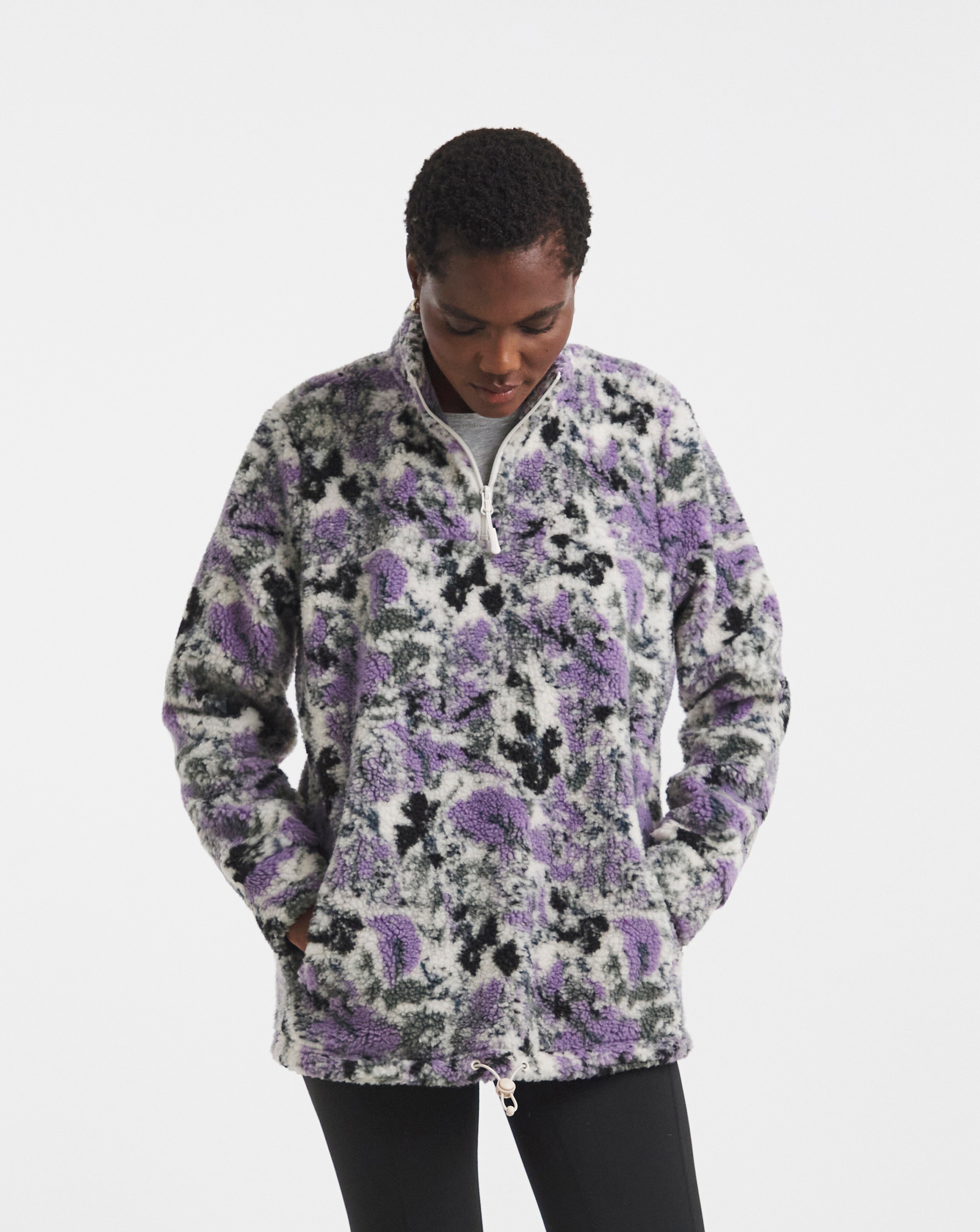 Snowdonia Oversized 1/4 Zip Printed Fleece