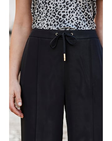 Sosandar Wide Leg Tie Waist Trouser