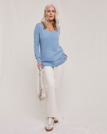 Julipa Deep V Soft Wool Longline Jumper