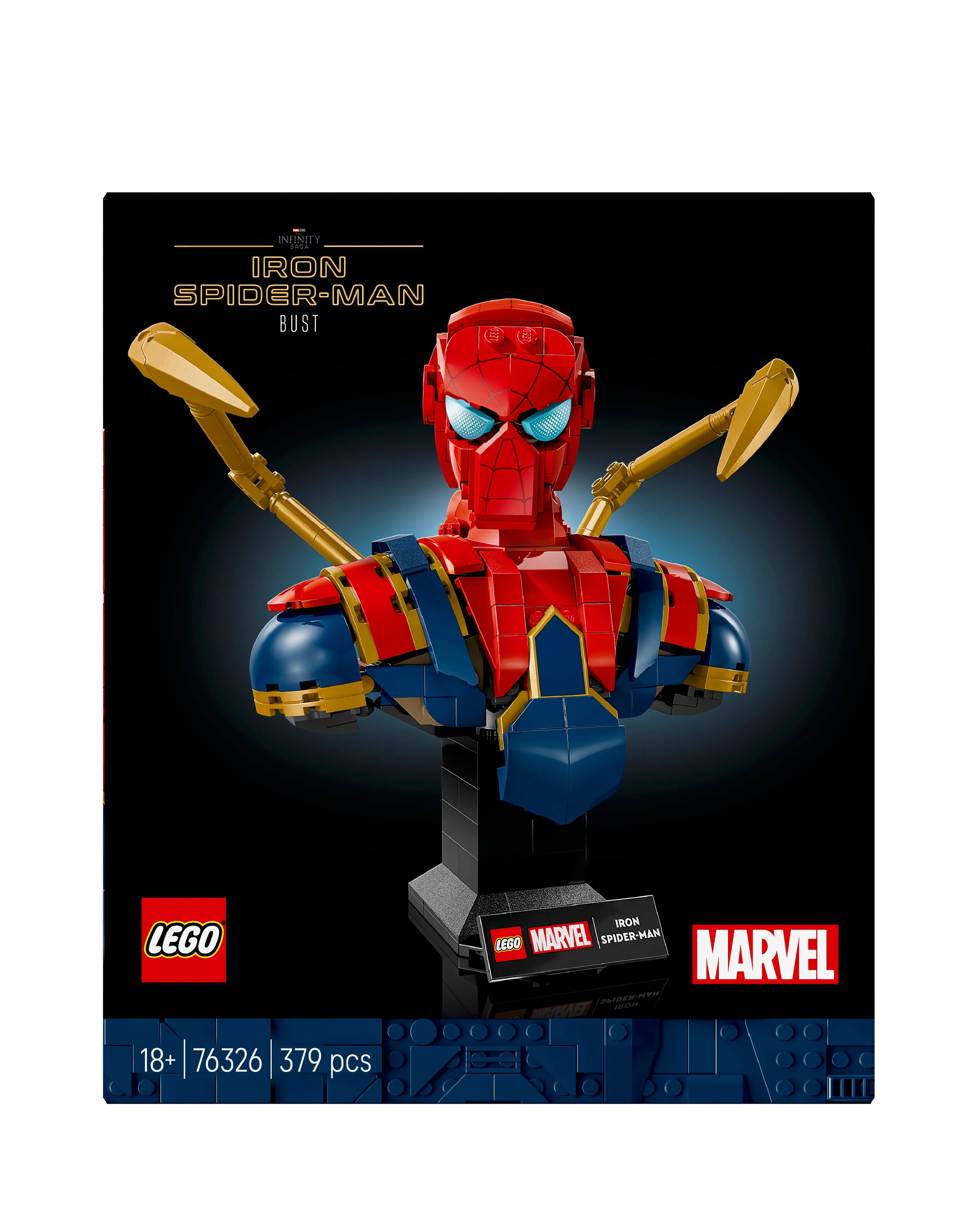 LEGO Marvel Iron Spider-Man Bust Collectible Adult Building Set
