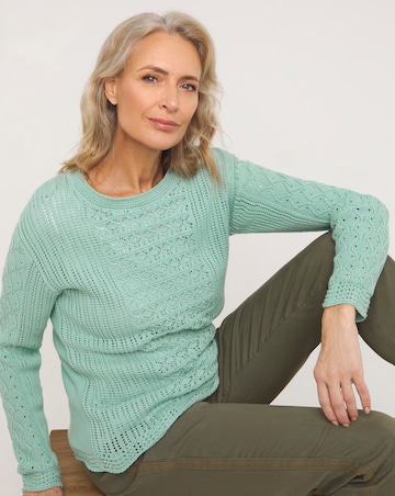 Julipa Pure Cotton Crochet Jumper