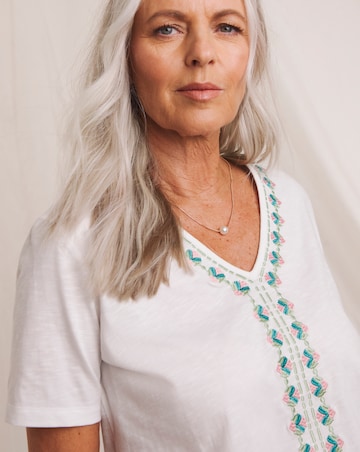 Julipa Pure Cotton Embroidered T-Shirt