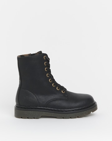 Heavenly Feet Justina Lace Up Chunky Boot Ex Wide Fit