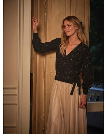 Fatface Bonnie Metallic Wrap Jumper