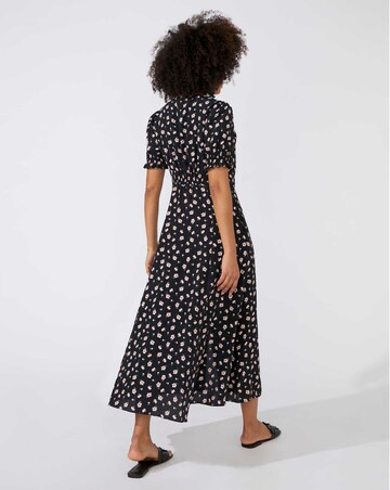 Ro&Zo Floral Scoop Midi Dress