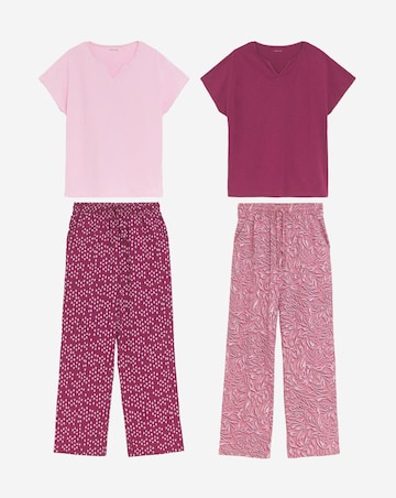 JD Williams (2 Pack) Cotton Top Pyjama Sets