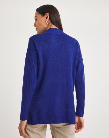 Ultraviolet Ribbed Side Split Tunic