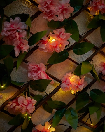 Pre-Lit Solar Blossom Trellis