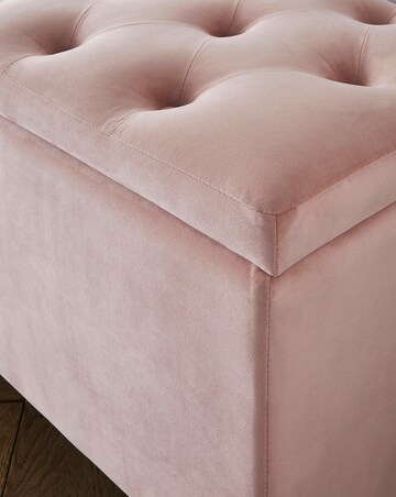 Freya Velvet Storage Ottoman