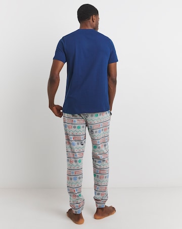 Fairisle Marvel Pyjama Set - Navy/Grey