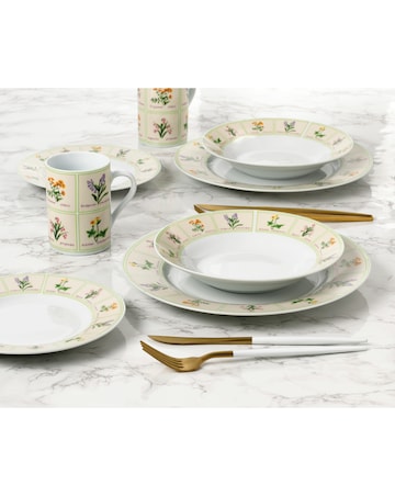 Waterside 24 Piece Wild Flowers Dinner Set