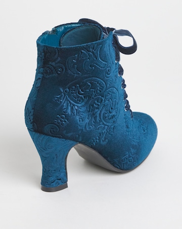 Joe Browns Velvet Lace Up Bootie E Fit