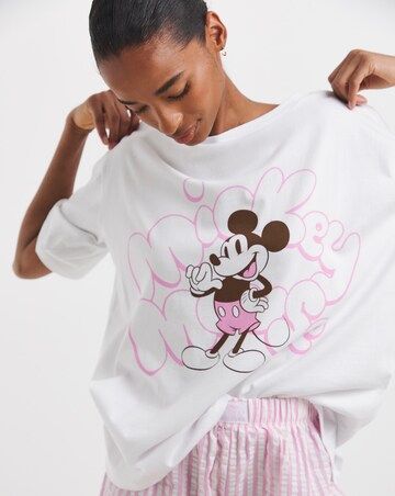 Mickey Mouse Cotton Seersucker Pyjama Shortie Set