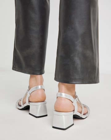 Nairobi Heeled Diamante Strappy Sandals Wide E Fit