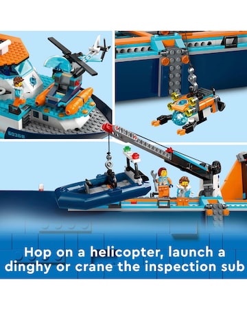 LEGO City Arctic Explorer Ship, Big Floating Boat Toy 60368