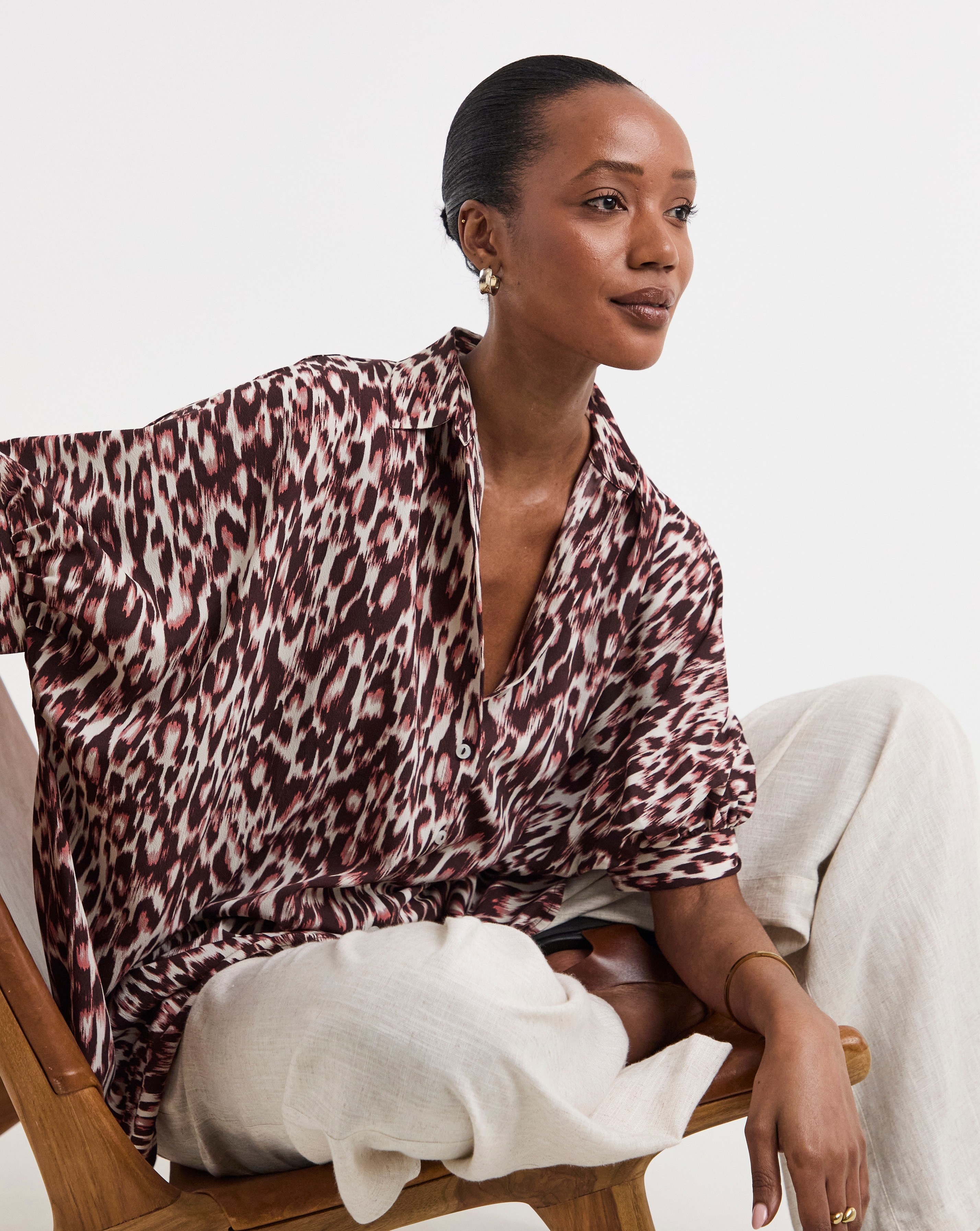 Printed Oversized Blouse