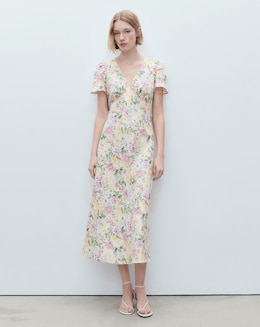 Mango Floral Midi Dress