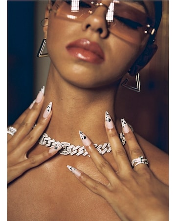 BLK Listed Instant Acrylic Nails Cow Print