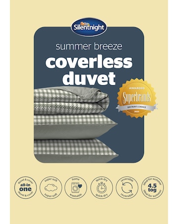 Silentnight Summer Breeze Seersucker Coverless 4.5 Tog Duvet and Pillowcase Set