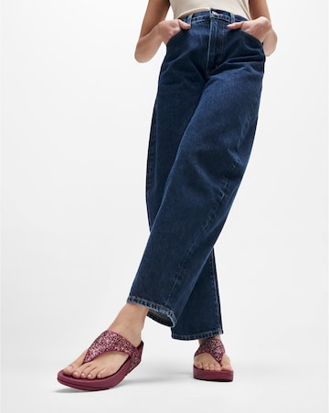 Fit Flop Lulu Glitter Toe-Post Sandals Standard Fit