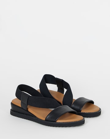 Spritzer Asymmetric Low Wedge Sandals - Wide Fit (E)