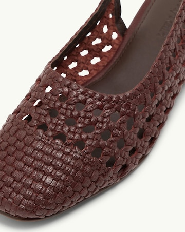 Nobodys Child Red Leather Weave Slingbacks - Standard Fit (D)