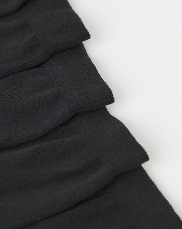 Pretty Secrets (5 Pair Pack) Super Value Ankle Socks (Wide Fit) Black