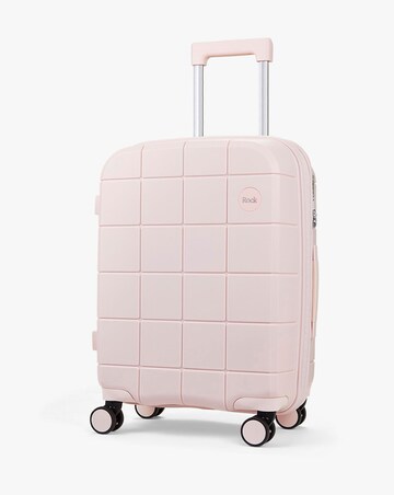 Rock Pixel Cabin Suitcase - Pastel Pink