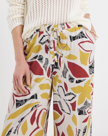 Linen Mix Wide Leg Trouser