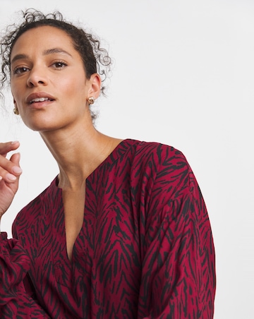 Long Sleeve Printed Maxi Dress