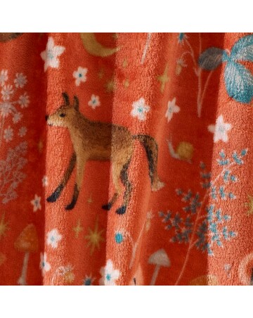 Catherine Lansfield Enchanted Twilight Fleece Throw - Burnt Orange