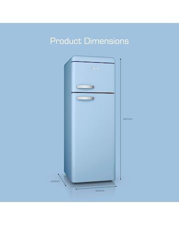 Swan SR11010BLNE Retro 30/70 Top Mounted Fridge Freezer - Blue