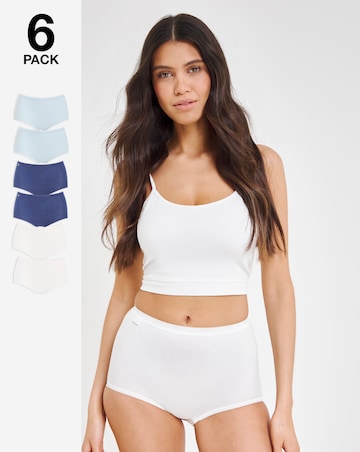 Sloggi (6 Pack) Basic Maxi Cotton Knickers Blue Multi