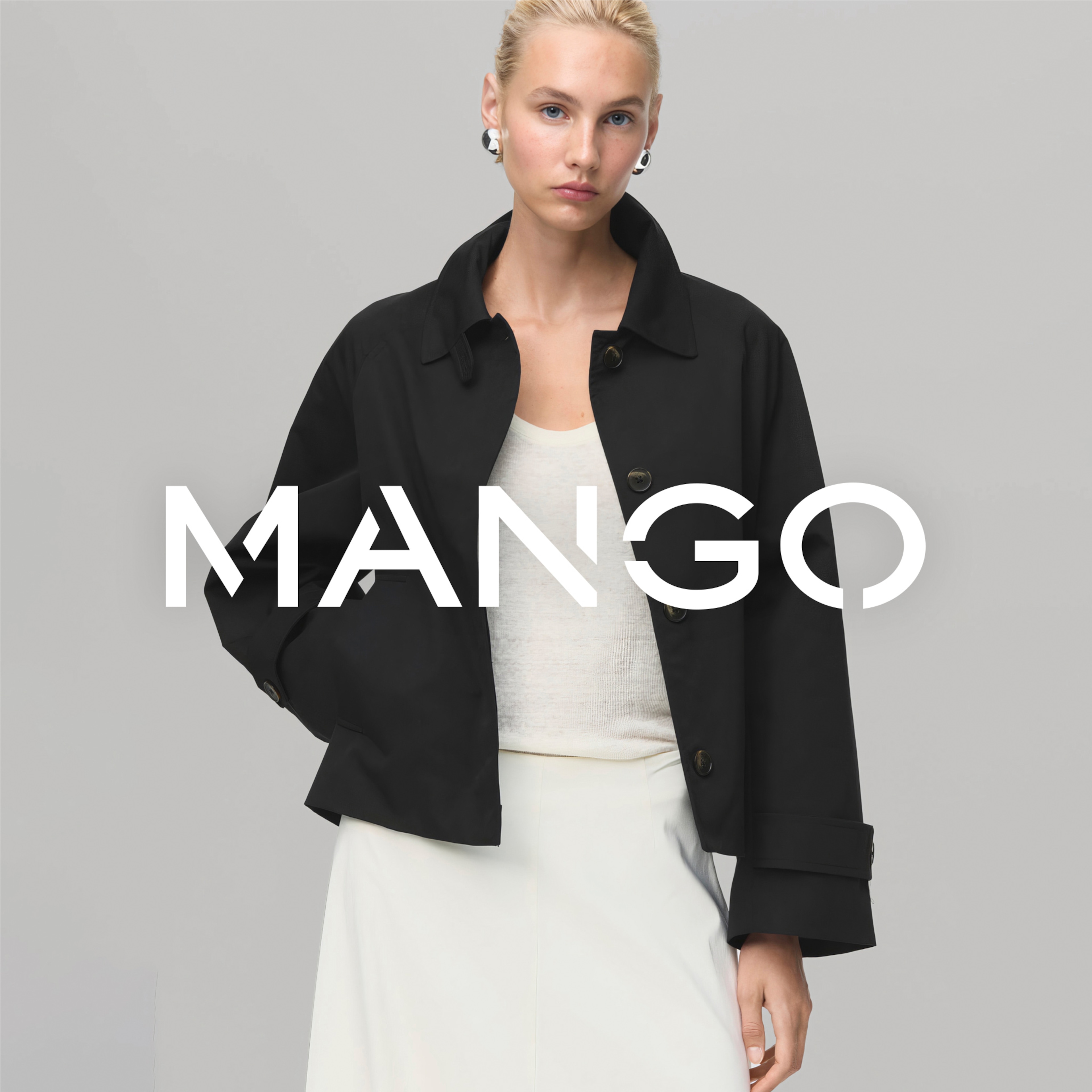 A person stood wearing a Mango jacket.