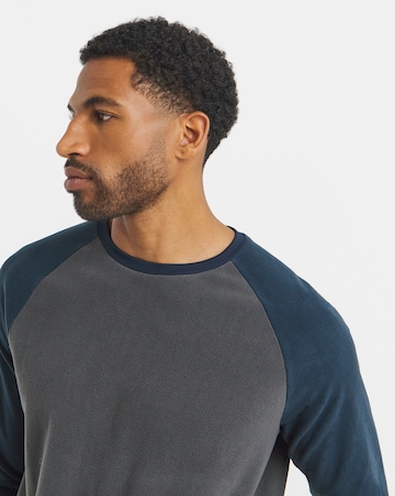 Colour Block Microfleece Pyjamas