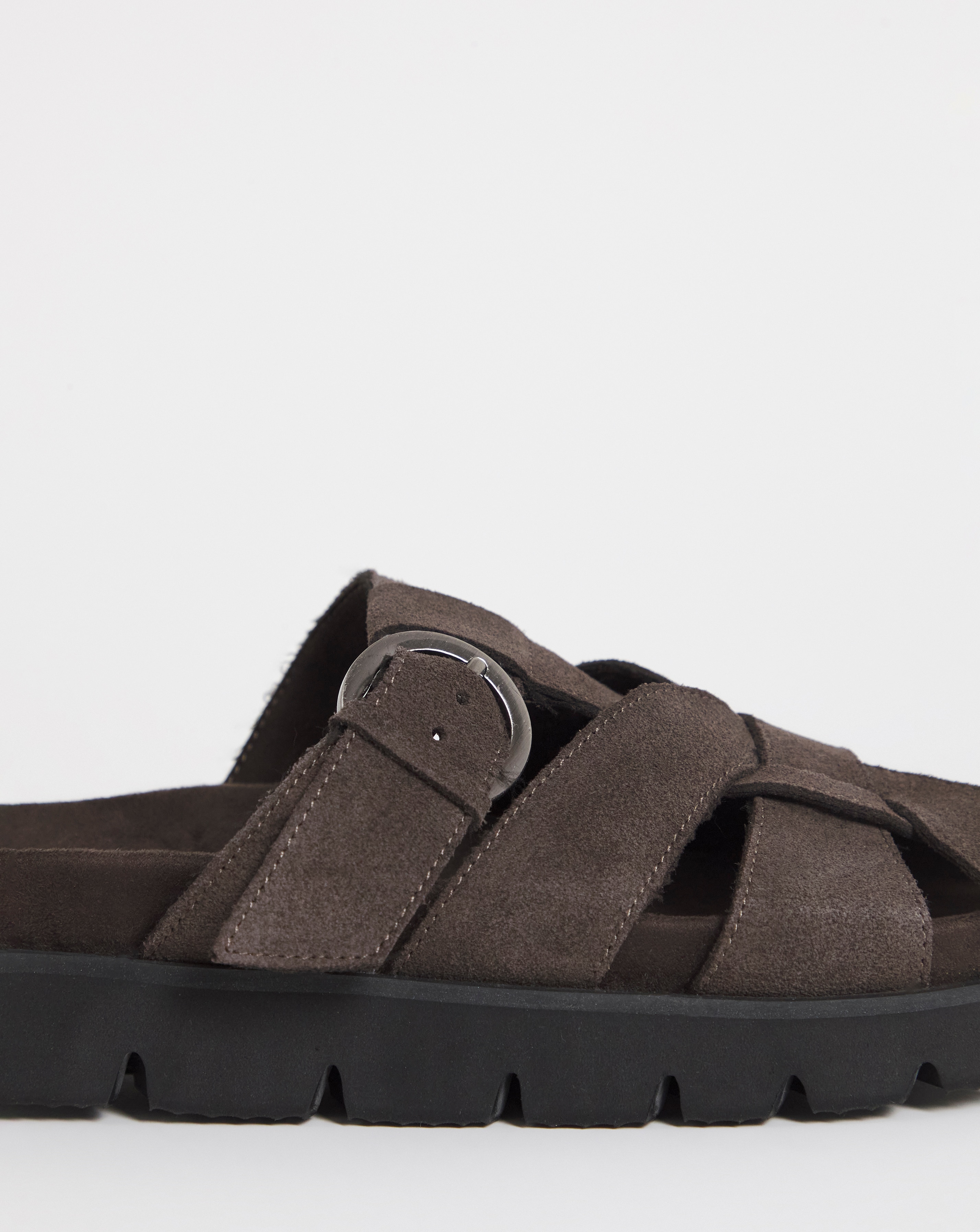Aziza Suede Woven Closed Toe Mule Shoes - Wide Fit (E) | JD Williams