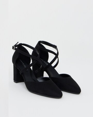 Quinn Two Part Heels With Crossover Straps - Extra Wide Fit (EEE)