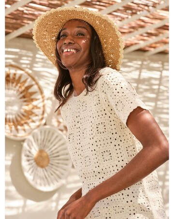 FatFace Patchwork Crochet Tee