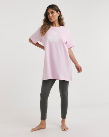 Boux Avenue Cotton Jersey Cherry Sleep Tee