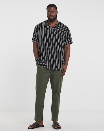 Jack & Jones Jeff Stripe Resort Shirt - Black