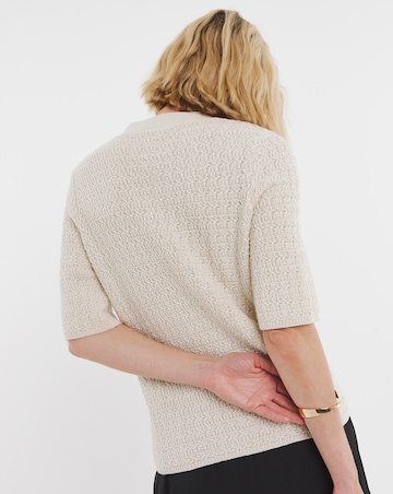 V Neck Short Sleeve Cardigan